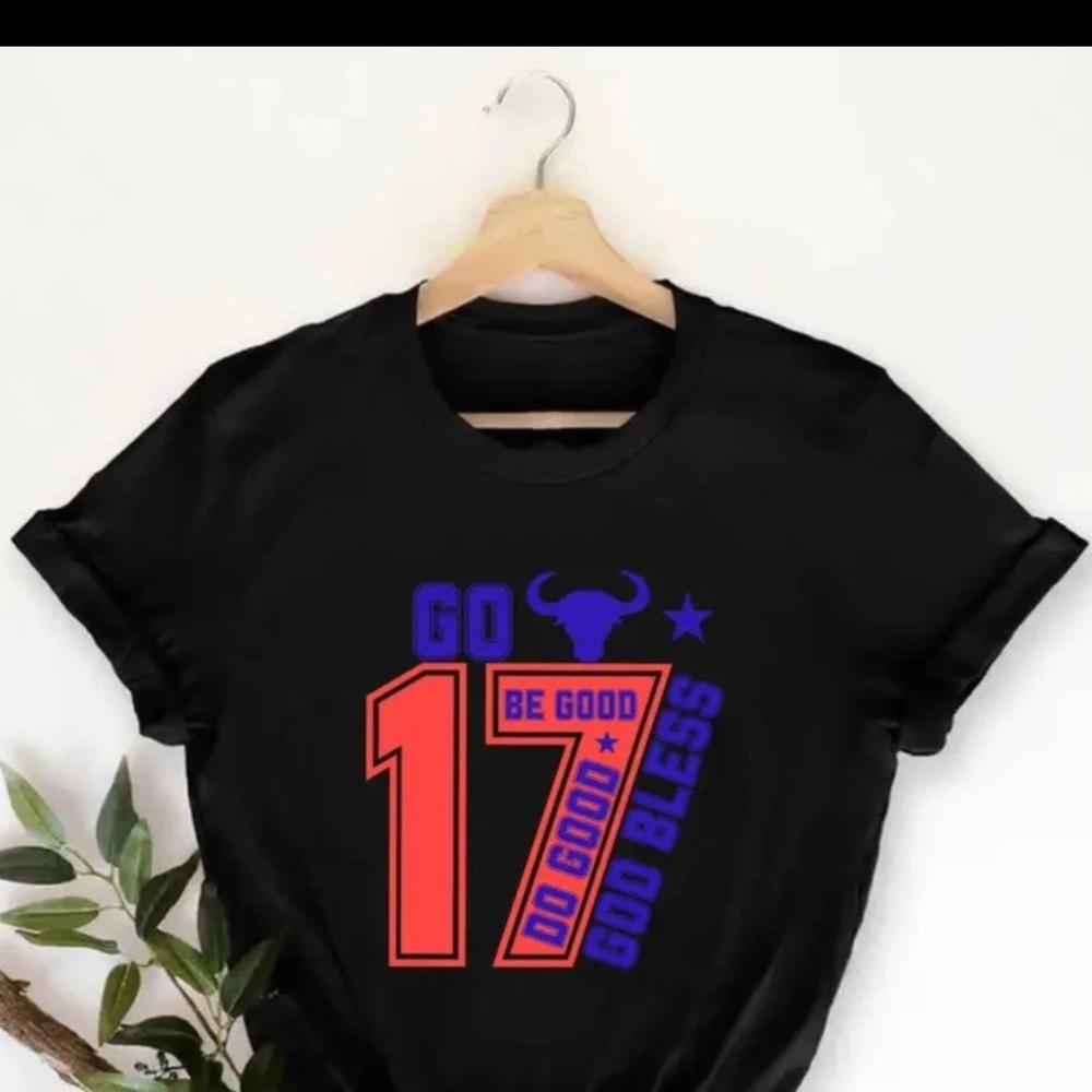 Buffalo Bills/Josh Allen Black Graphic Women's T-shirt